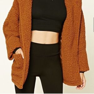 Teddy Faux Fur Hooded Jacket